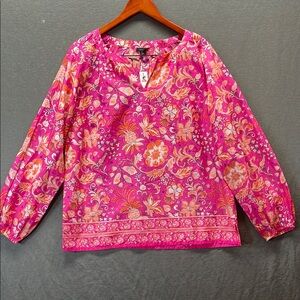 Talbots Pink Long Sleeve Relaxed Tunic‎